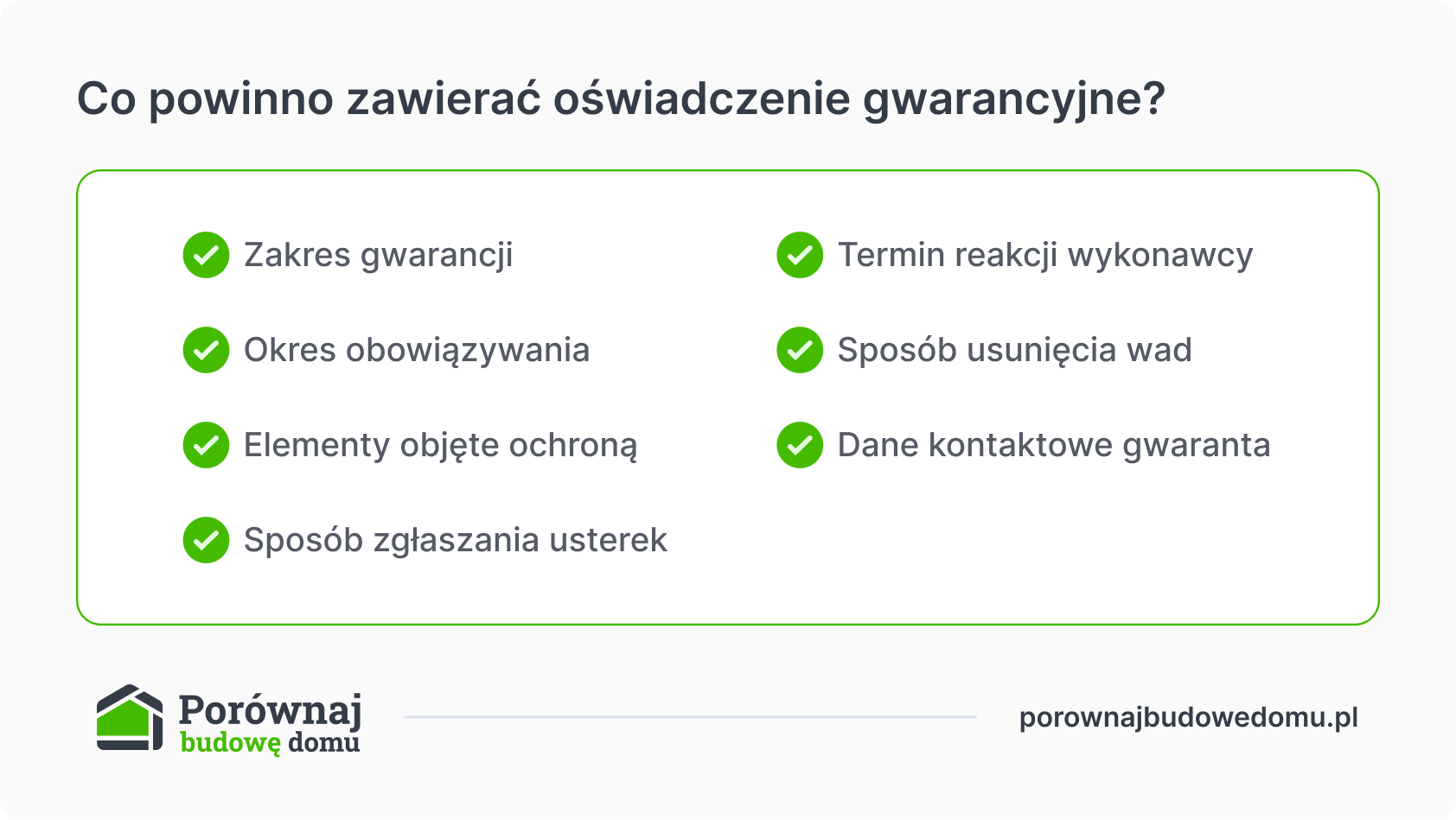 Co powinno znaleźć się w oświadczeniu gwarancyjnym?